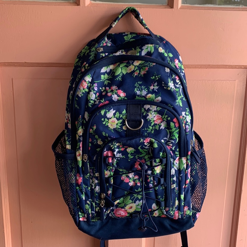 Pottery Barn Teen Floral Backpack Like New